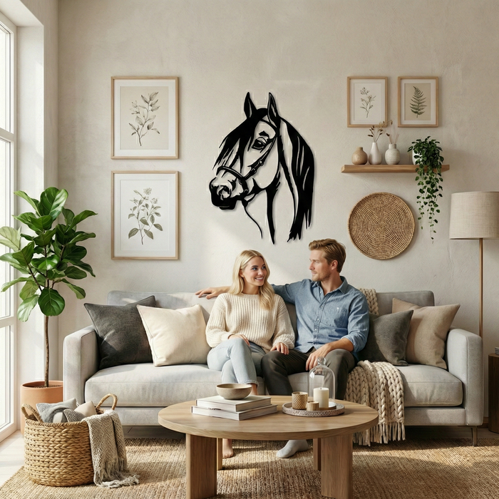 Horse Head Metal Wall Art