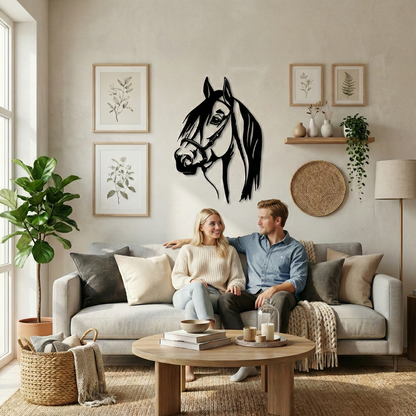Horse Head Metal Wall Art
