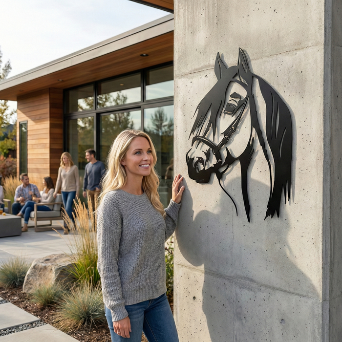 Horse Head Metal Wall Art