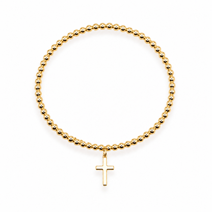 Cross Gold Charm Bracelet