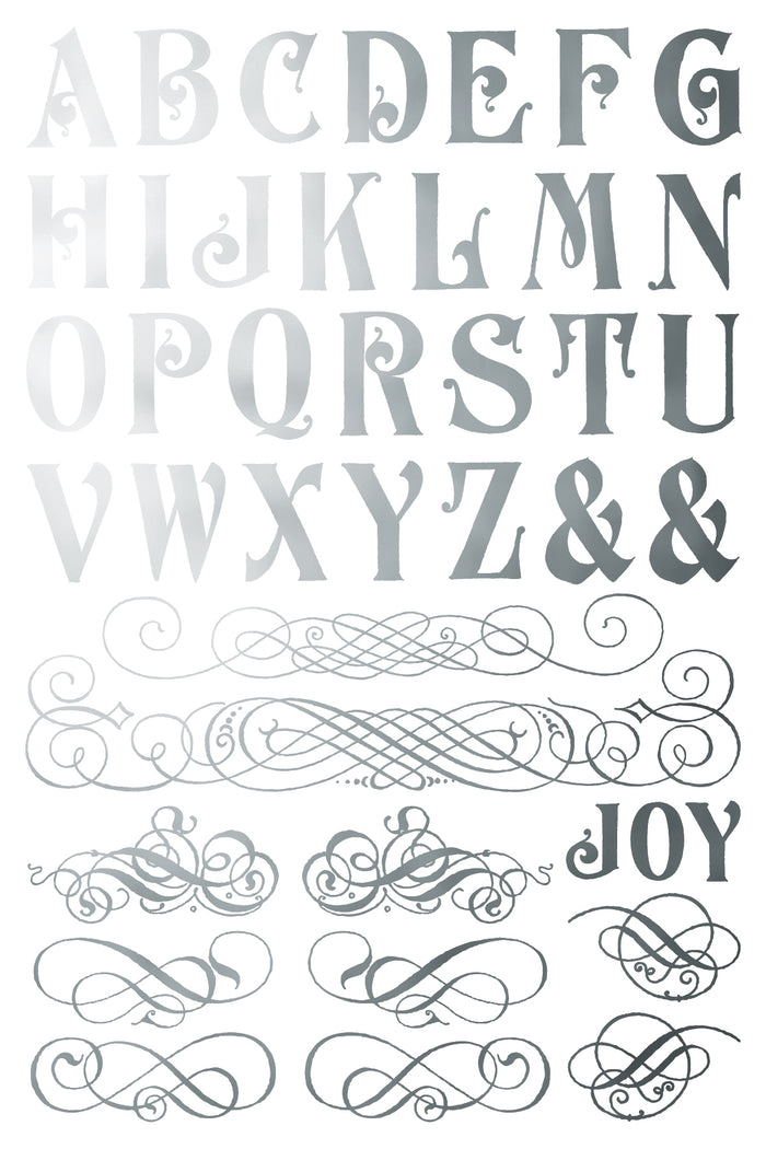 IOD Decor Gilded Foil Transfer Figgy and Flourish 8x12" 8 Sheets Pad by Iron Orchid Designs SALE! SALE!