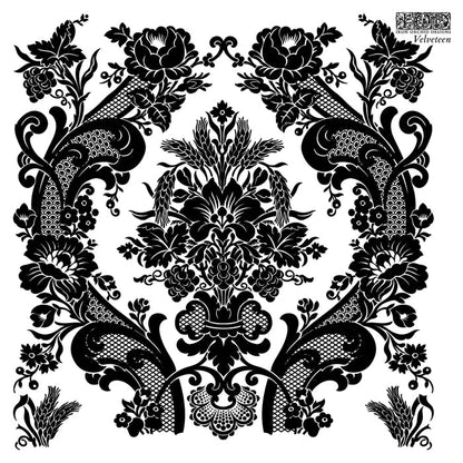 IOD Decor Mini Stamp Velveteen 6"x6" Four Sheets with Case by Iron Orchid Designs Velvetine