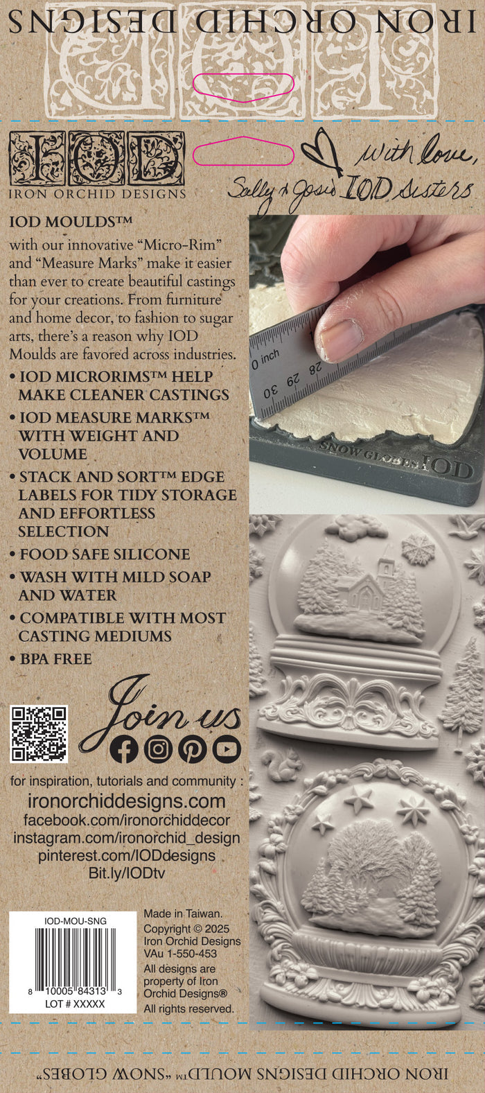 IOD Decor Mould Snow Globes 6x10" by Iron Orchid Designs