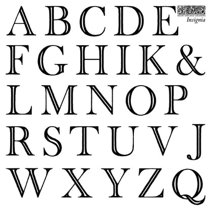 IOD Decor Stamp Insignia 6"x6" Four Sheets with Case by Iron Orchid Designs
