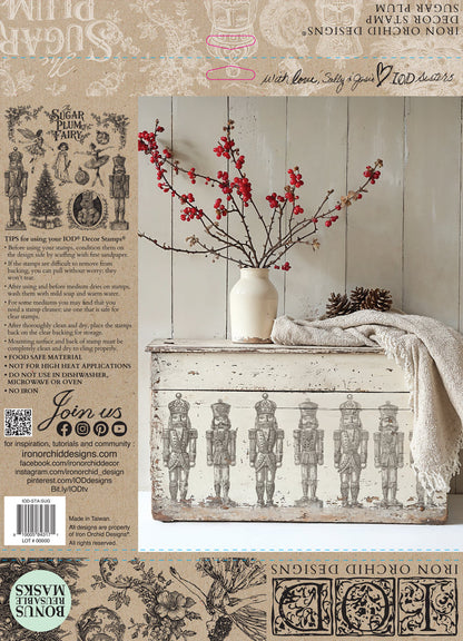 IOD Decor Stamp Sugar Plum 12" x 12" by Iron Orchid Designs