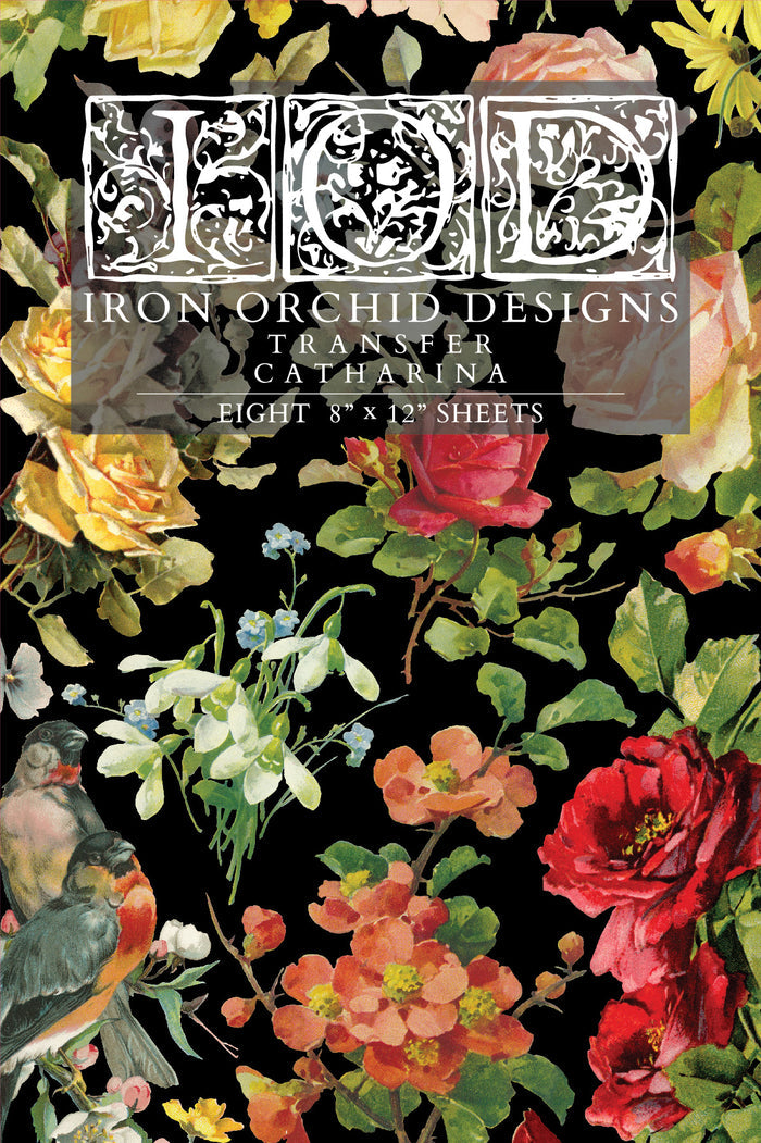 IOD Decor Transfer Catharina 8"X12" 8-Pages Pad by Iron Orchid Designs Catherina
