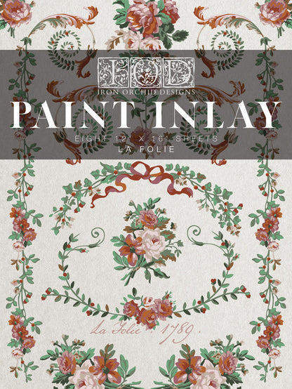 IOD Paint Inlay La Folie 12x16" 8 Pages by Iron Orchid Designs