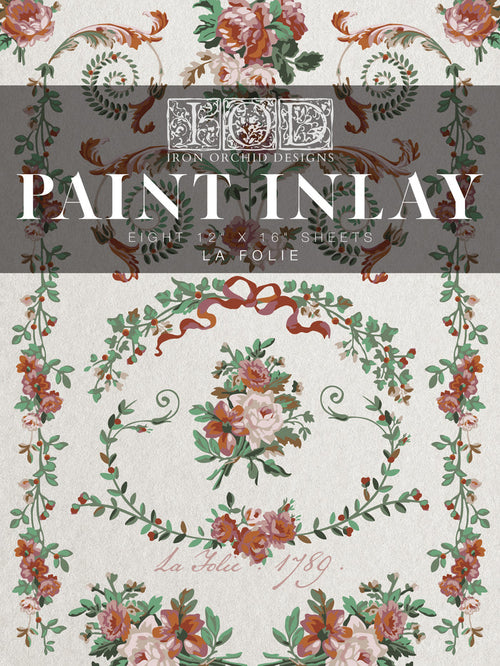 IOD Paint Inlay La Folie 12x16" 8 Pages by Iron Orchid Designs