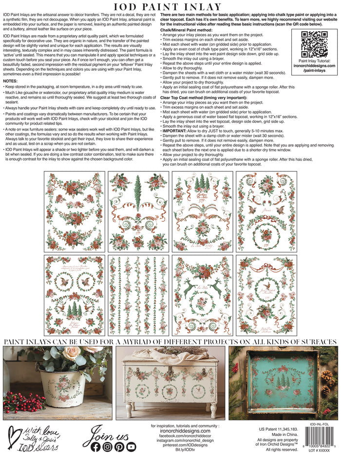 IOD Paint Inlay La Folie 12x16" 8 Pages by Iron Orchid Designs
