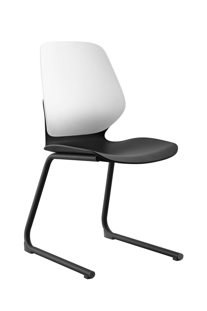 Kaleido Chair With Black Reverse Cantilever Legs