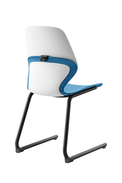 Kaleido Chair With Black Reverse Cantilever Legs