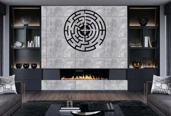 Labyrinth Clock - Wall Clocks available at Dekadron for $99.90