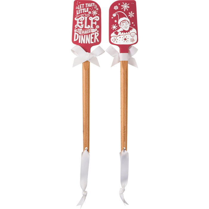 "Let That Little Elf Make Dinner" Silicone Spatula for Christmas Gift #100-C229
