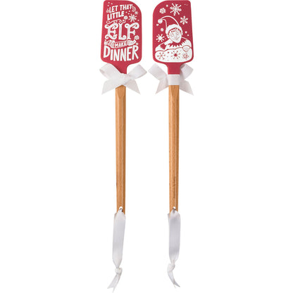 "Let That Little Elf Make Dinner" Silicone Spatula for Christmas Gift #100-C229
