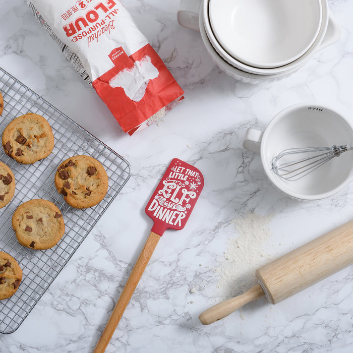 "Let That Little Elf Make Dinner" Silicone Spatula for Christmas Gift #100-C229