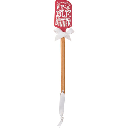"Let That Little Elf Make Dinner" Silicone Spatula for Christmas Gift #100-C229