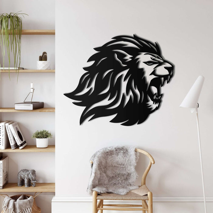 Lion Head Metal Wall Art - Decor available at Dekadron for $64.90