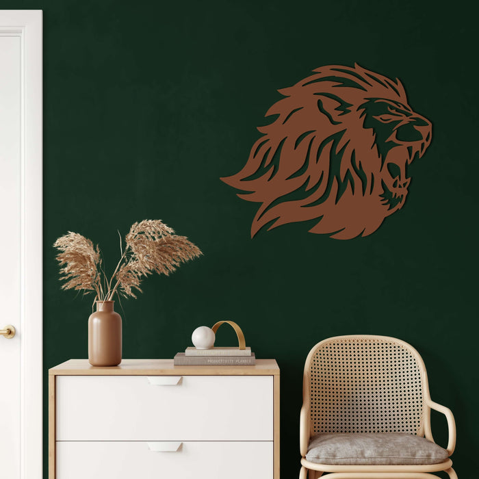 Lion Head Metal Wall Art - Decor available at Dekadron for $69.90