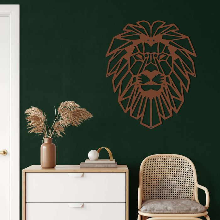 Lion Head Metal Wall Art - Decor available at Dekadron for $69.90