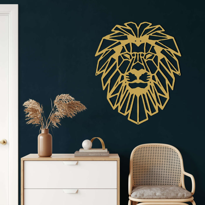 Lion Head Metal Wall Art - Decor available at Dekadron for $69.90