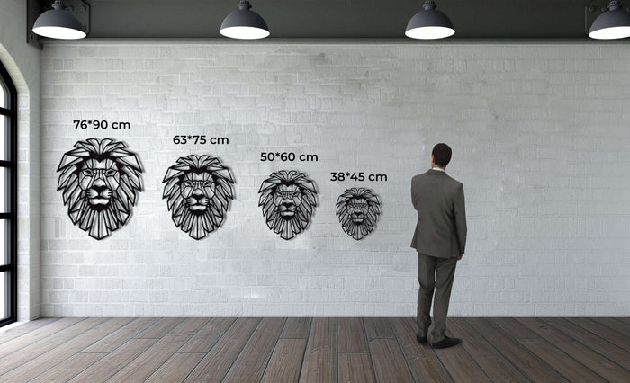 Lion Head Metal Wall Art - Decor available at Dekadron for $64.90