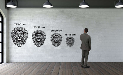 Lion Head Metal Wall Art - Decor available at Dekadron for $64.90