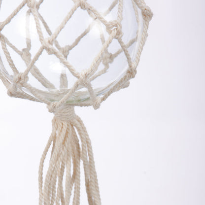 Macrame Glass Orb Christmas Ornament Set of 3 #100-C210