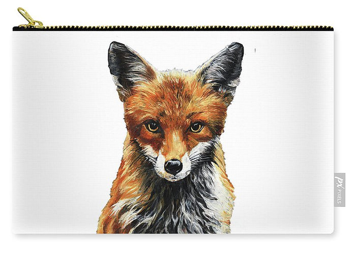 Mrs. Fox Oil Painting with White Background - Carry-All Pouch