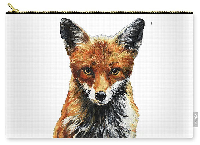 Mrs. Fox Oil Painting with White Background - Carry-All Pouch