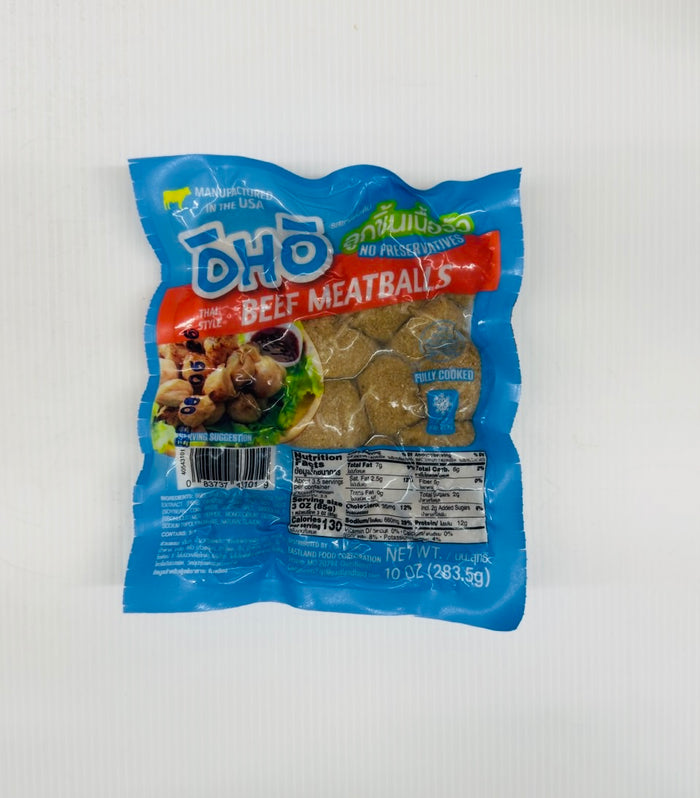 Oho - Frozen Beef Meatball ลูกชิ้นเนื้อเอ็นแช่แข็ง ผลิตโดย ส.ขอนแก่น