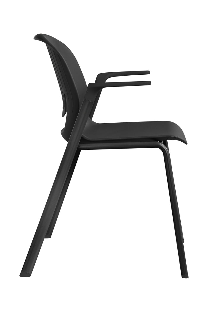 Palette Chair With Black Steel 4-Leg Frame With Arms