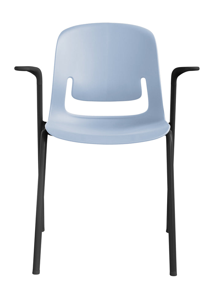 Palette Chair With Black Steel 4-Leg Frame With Arms