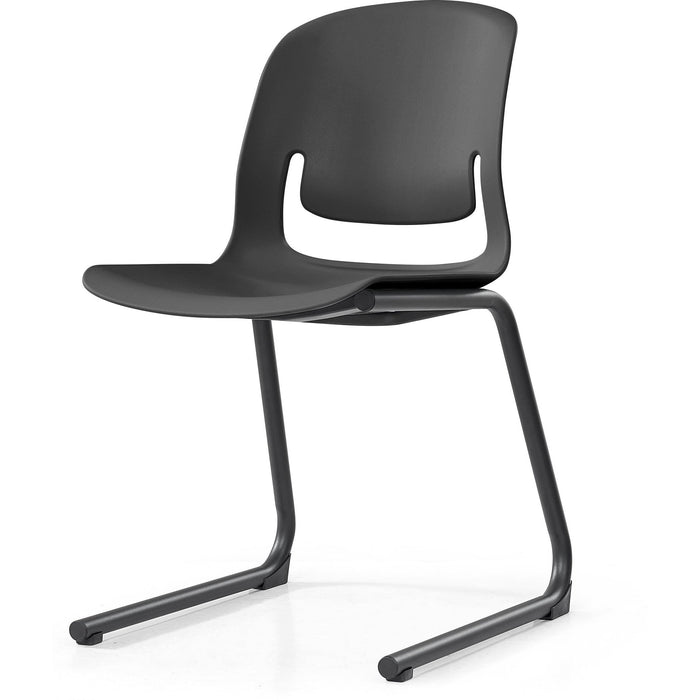 Palette Chair With Black Steel Reverse Cantilever Frame