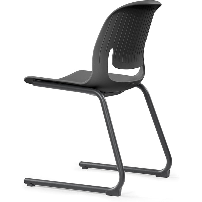 Palette Chair With Black Steel Reverse Cantilever Frame
