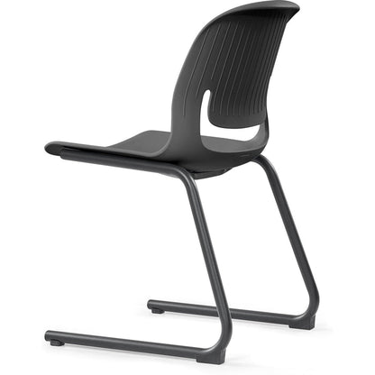 Palette Chair With Black Steel Reverse Cantilever Frame