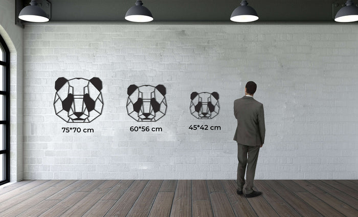 Panda Head Metal Wall Art - Decor available at Dekadron for $64.90