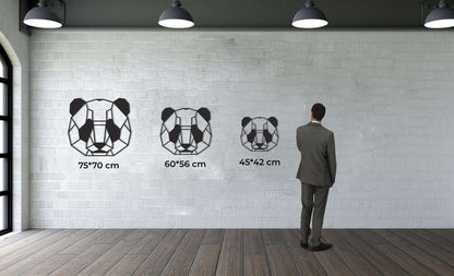 Panda Head Metal Wall Art - Decor available at Dekadron for $64.90