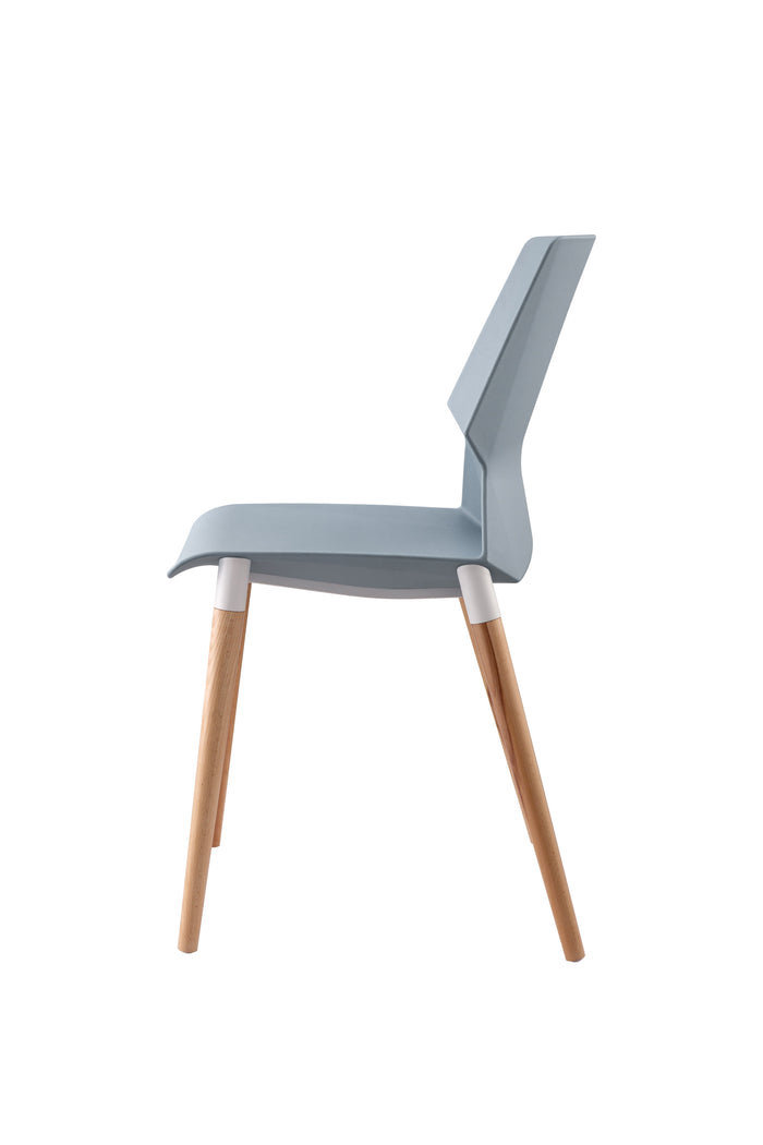 Prism Chair Plastic Over Beech Wood Legs