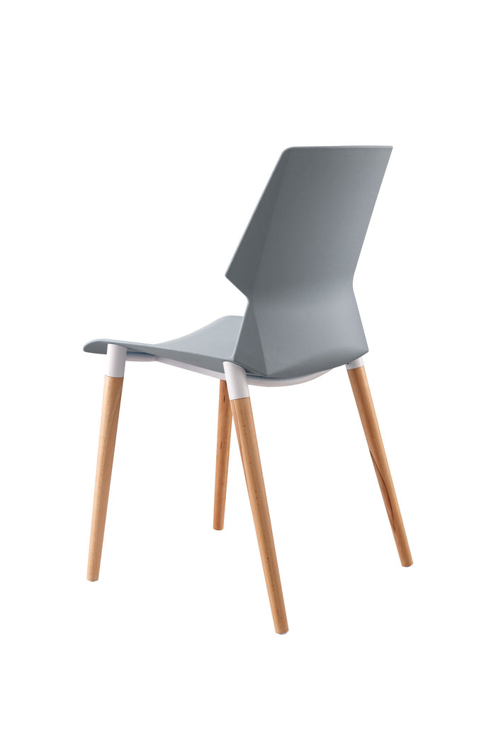 Prism Chair Plastic Over Beech Wood Legs