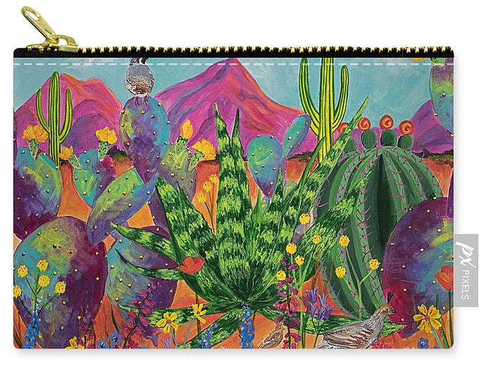 Quail Family Outing - Carry-All Pouch