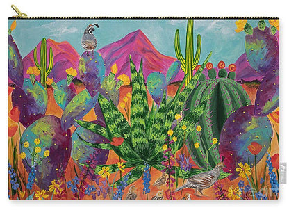 Quail Family Outing - Carry-All Pouch