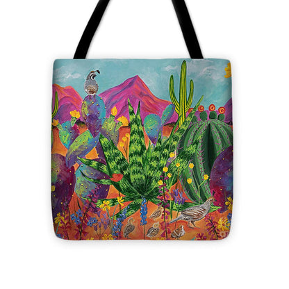 Quail Family Outing - Tote Bag
