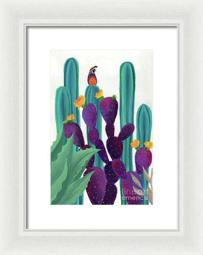 Quail Watch - Framed Print