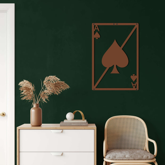 Spade Heart Metal Wall Art - Decor available at Dekadron for $69.90