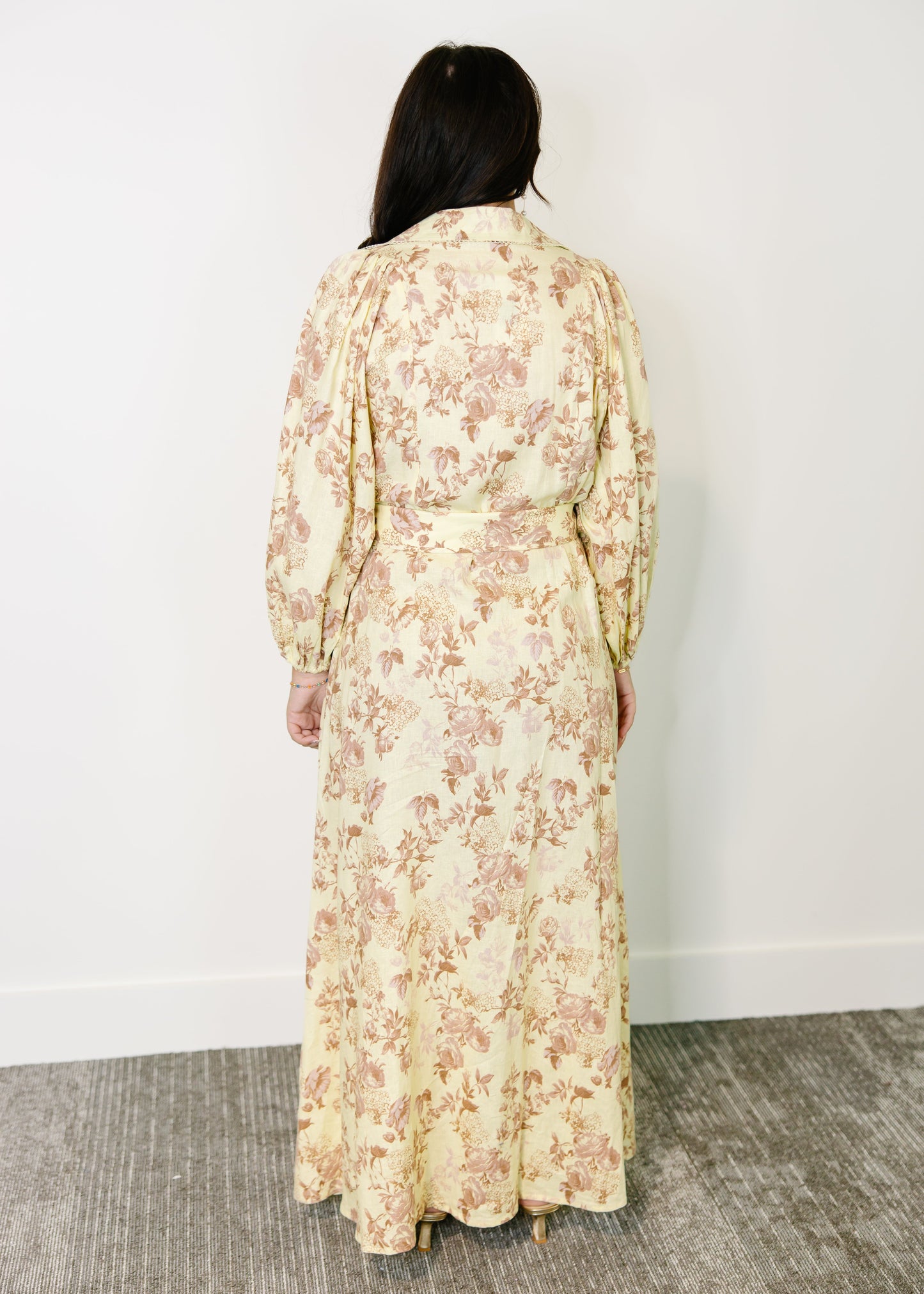 Carolyn Floral Belted Maxi Dress
