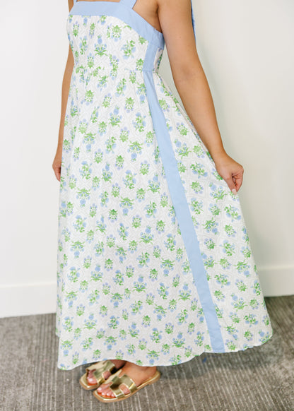 Delphine Meadow Sleeveless Midi Dress