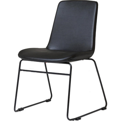 Black Pu Leather with Black Base
