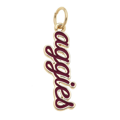 Texas A&M Aggies enamel Script Charm