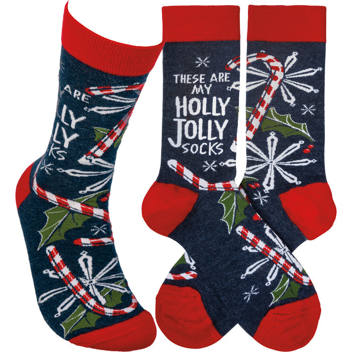 These Are My Holly Jolly Socks for Christmas #100-S407