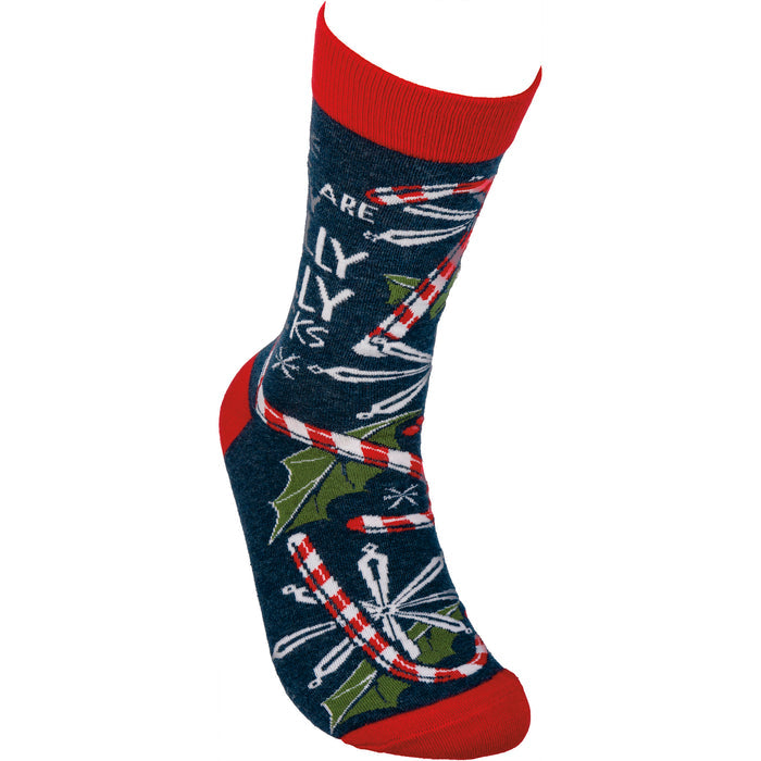 These Are My Holly Jolly Socks for Christmas #100-S407